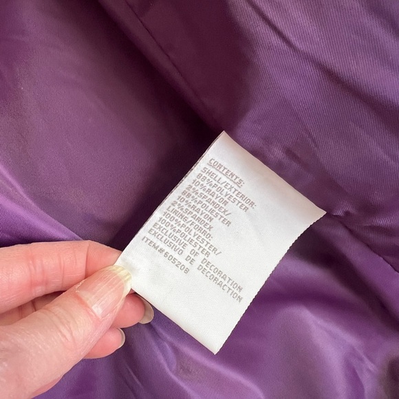 Girls London Fog Purple Peacoat Size 14 - Picture 4 of 6